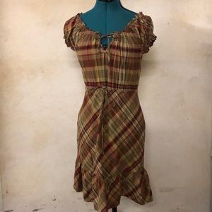 Converse Vintage Plaid Ruffle Dress